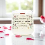MALINA I RÓŻA świeca sojowa - naturalny zapach lata