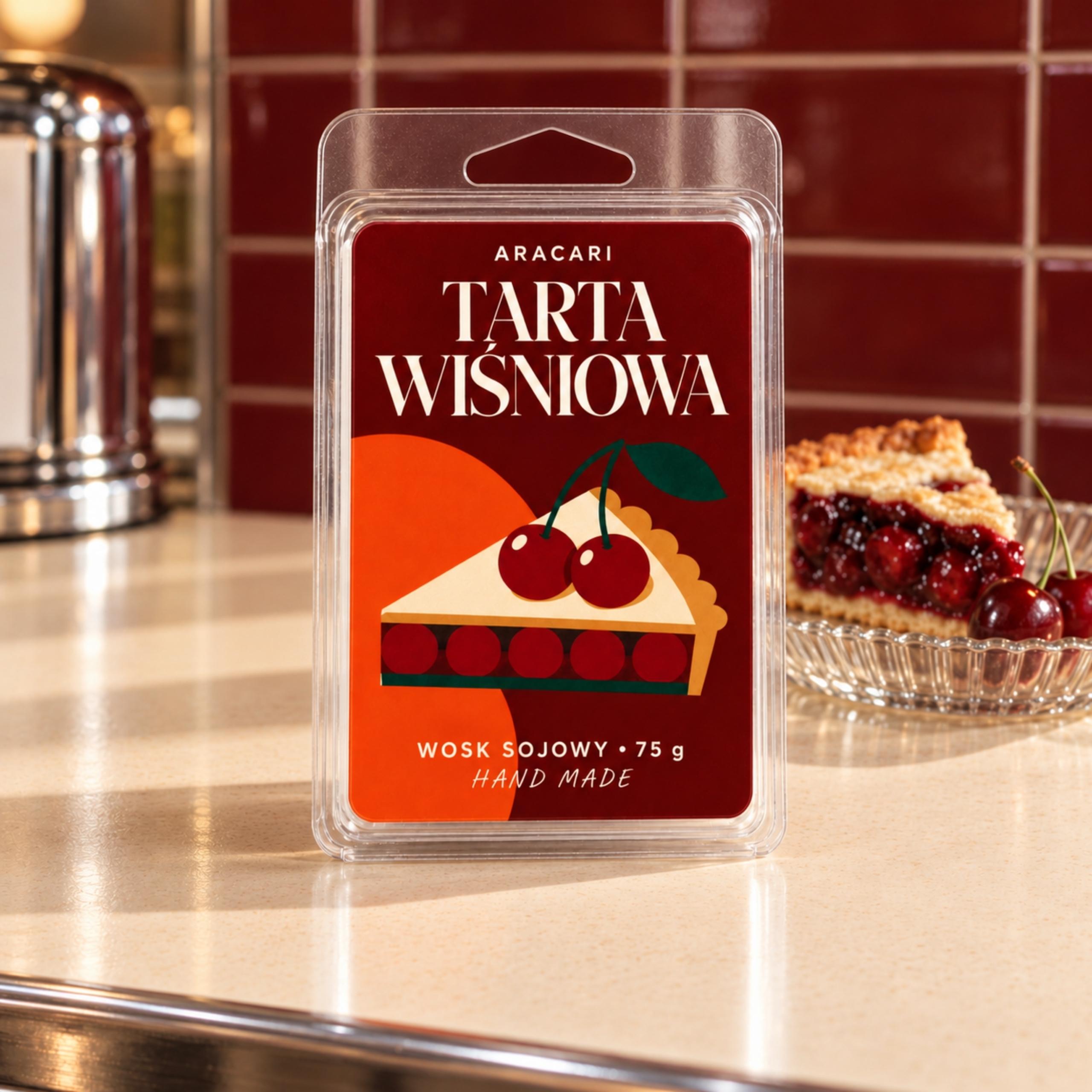 Wosk sojowy Tarta Wiśniowa Retro ARACARI 75 g