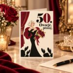 Kartka na 50 urodziny dla kobiety - „50. Owacje, proszę.”