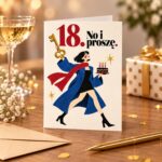 Kartka na 18 urodziny dla dziewczyny - „18. No i proszę.”